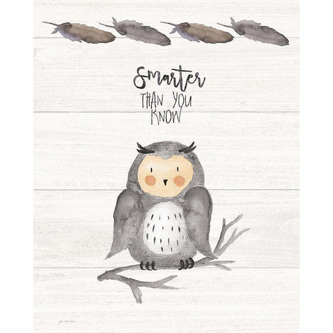 You Are Smarter White Modern Wood Framed Art Print by Moulton, Jo