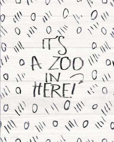 Its a Zoo Black Ornate Wood Framed Art Print with Double Matting by Moulton, Jo