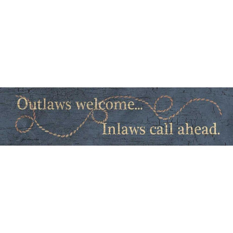 Outlaws White Modern Wood Framed Art Print by Moulton, Jo