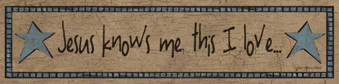 Jesus Knows Me-This I Love Black Ornate Wood Framed Art Print with Double Matting by Moulton, Jo