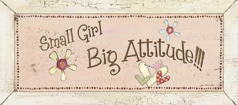 Big Attitude Black Ornate Wood Framed Art Print with Double Matting by Moulton, Jo
