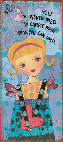 Guardian Angel I White Modern Wood Framed Art Print with Double Matting by Moulton, Jo