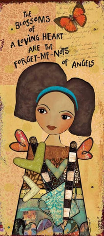 Guardian Angel III White Modern Wood Framed Art Print with Double Matting by Moulton, Jo