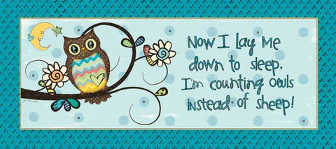 Counting Owls Black Ornate Wood Framed Art Print with Double Matting by Moulton, Jo