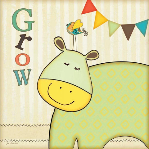 Grow Black Modern Wood Framed Art Print by Moulton, Jo