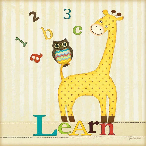 Learn Black Modern Wood Framed Art Print with Double Matting by Moulton, Jo