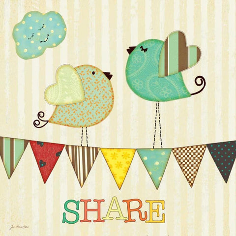 Share White Modern Wood Framed Art Print with Double Matting by Moulton, Jo