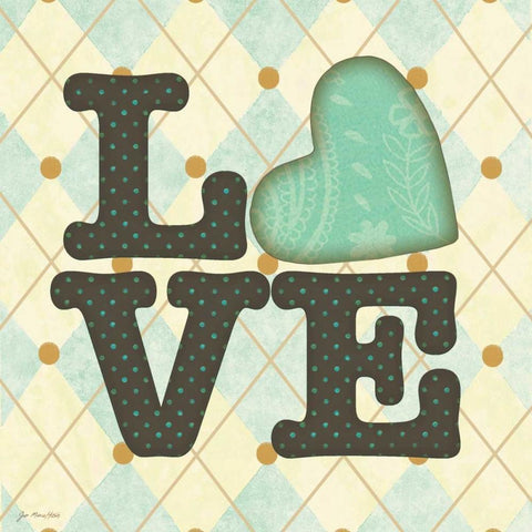 Love Boys Black Ornate Wood Framed Art Print with Double Matting by Moulton, Jo