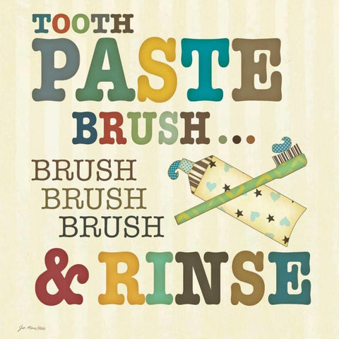 Tooth Paste Black Ornate Wood Framed Art Print with Double Matting by Moulton, Jo