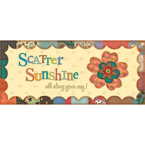 Sunshine All Along Gold Ornate Wood Framed Art Print with Double Matting by Moulton, Jo