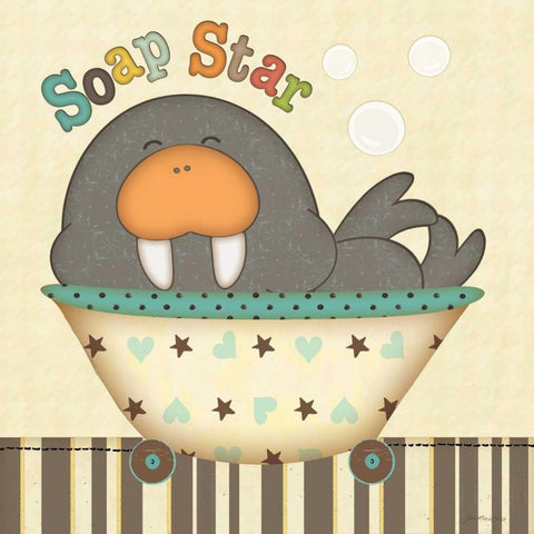 Soap Star Black Ornate Wood Framed Art Print with Double Matting by Moulton, Jo