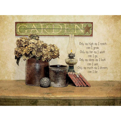 Garden Gold Ornate Wood Framed Art Print with Double Matting by Moulton, Jo