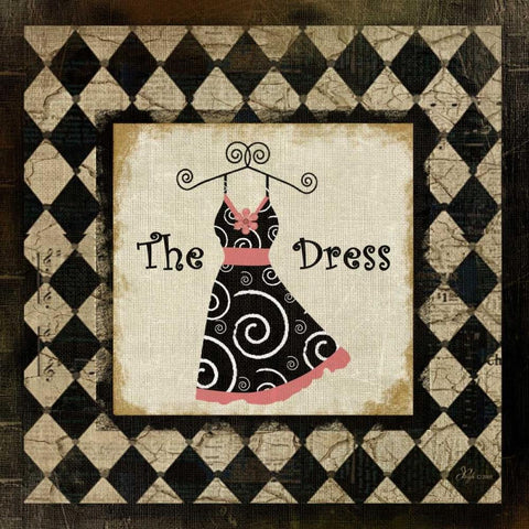 The Dress Black Modern Wood Framed Art Print with Double Matting by Pugh, Jennifer