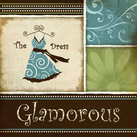 Glamorous White Modern Wood Framed Art Print with Double Matting by Pugh, Jennifer