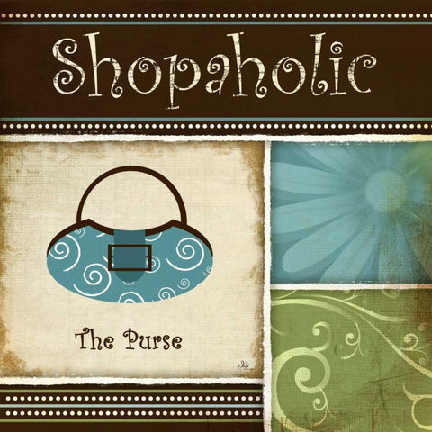 Shopaholic Black Modern Wood Framed Art Print by Pugh, Jennifer