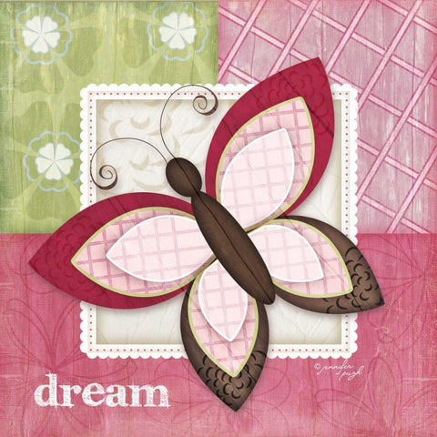 Butterfly - Dream Black Ornate Wood Framed Art Print with Double Matting by Pugh, Jennifer