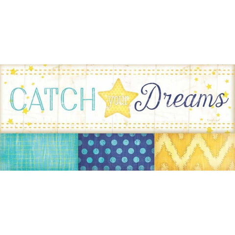 Catch Your Dreams Black Modern Wood Framed Art Print by Pugh, Jennifer