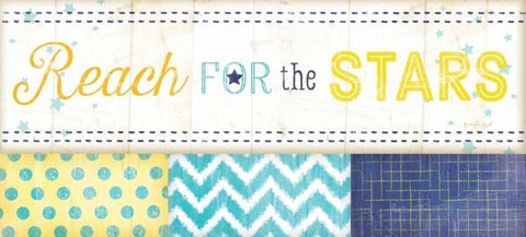 Reach for the Stars White Modern Wood Framed Art Print with Double Matting by Pugh, Jennifer