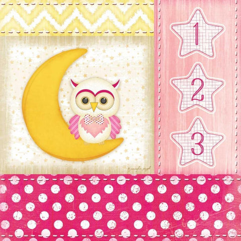 Bedtime Baby Girl Gold Ornate Wood Framed Art Print with Double Matting by Pugh, Jennifer