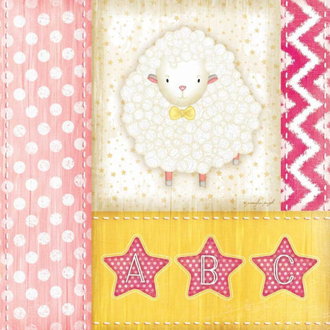 Bedtime Baby Girl II Black Ornate Wood Framed Art Print with Double Matting by Pugh, Jennifer