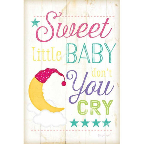 Sweet Little Baby White Modern Wood Framed Art Print by Pugh, Jennifer