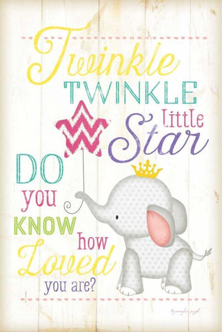 Twinkle Twinkle Black Ornate Wood Framed Art Print with Double Matting by Pugh, Jennifer