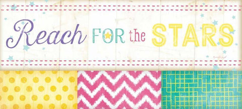 Reach for the Stars Black Ornate Wood Framed Art Print with Double Matting by Pugh, Jennifer