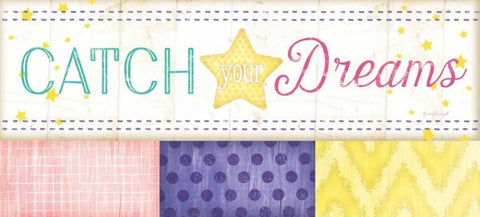 Catch Your Dreams White Modern Wood Framed Art Print with Double Matting by Pugh, Jennifer