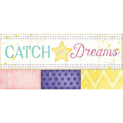 Catch Your Dreams Black Modern Wood Framed Art Print by Pugh, Jennifer