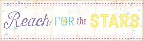 Reach for the Stars Black Ornate Wood Framed Art Print with Double Matting by Pugh, Jennifer