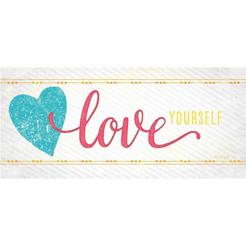 Love Black Modern Wood Framed Art Print with Double Matting by Pugh, Jennifer