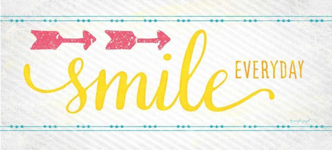 Smile Black Ornate Wood Framed Art Print with Double Matting by Pugh, Jennifer