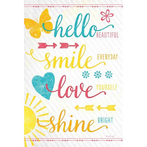 Shine Bright Gold Ornate Wood Framed Art Print with Double Matting by Pugh, Jennifer