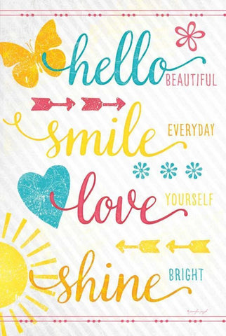 Shine Bright Black Ornate Wood Framed Art Print with Double Matting by Pugh, Jennifer