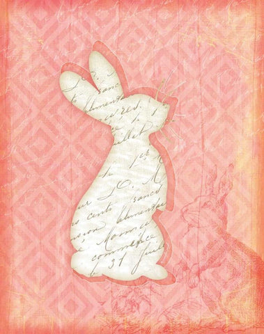 Bunny Black Ornate Wood Framed Art Print with Double Matting by Pugh, Jennifer