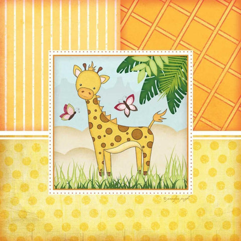 Safari Black Modern Wood Framed Art Print by Pugh, Jennifer