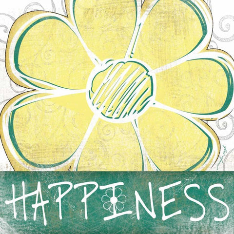 Peace and Love III White Modern Wood Framed Art Print with Double Matting by Pugh, Jennifer