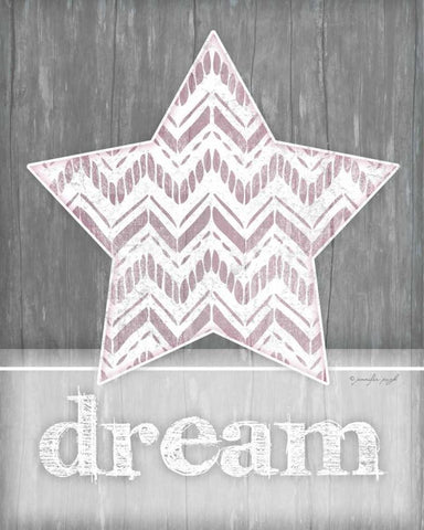 Dream Star White Modern Wood Framed Art Print with Double Matting by Pugh, Jennifer