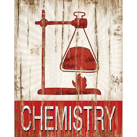 Chemistry White Modern Wood Framed Art Print by Pugh, Jennifer