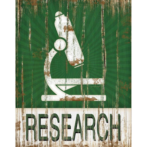 Research Black Modern Wood Framed Art Print by Pugh, Jennifer