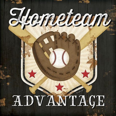 Hometeam White Modern Wood Framed Art Print by Pugh, Jennifer