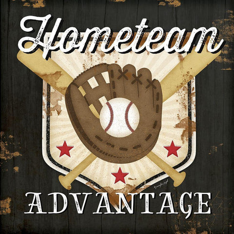 Hometeam White Modern Wood Framed Art Print with Double Matting by Pugh, Jennifer