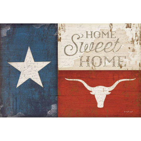 Home Sweet Home White Modern Wood Framed Art Print by Pugh, Jennifer