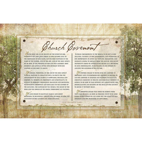 Church Covenant White Modern Wood Framed Art Print by Pugh, Jennifer