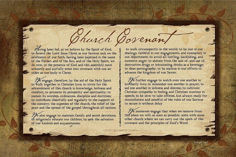 Church Covenant II Black Ornate Wood Framed Art Print with Double Matting by Pugh, Jennifer
