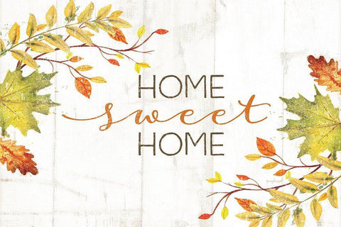 Home Sweet Home White Modern Wood Framed Art Print with Double Matting by Pugh, Jennifer