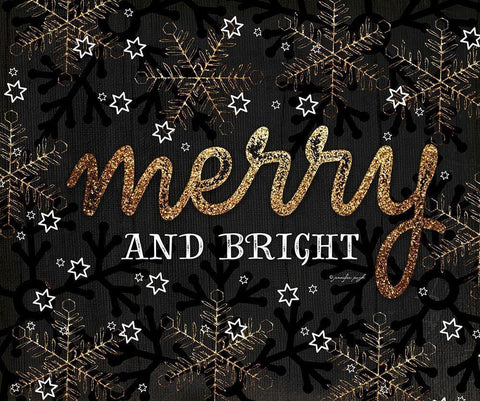 Merry White Modern Wood Framed Art Print with Double Matting by Pugh, Jennifer
