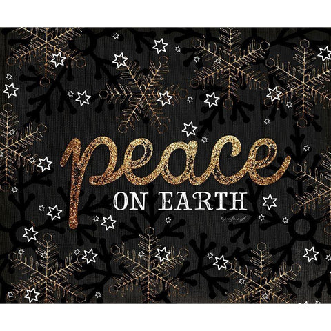 Peace White Modern Wood Framed Art Print by Pugh, Jennifer