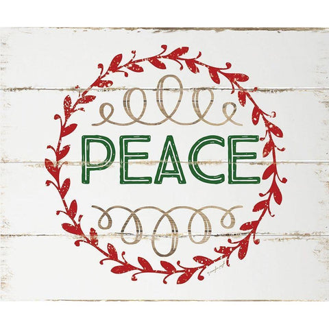 Peace Gold Ornate Wood Framed Art Print with Double Matting by Pugh, Jennifer