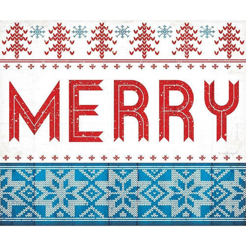 Merry Black Modern Wood Framed Art Print by Pugh, Jennifer